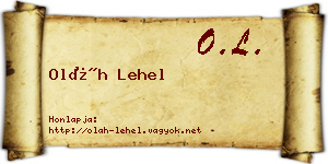 Oláh Lehel névjegykártya