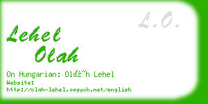 lehel olah business card